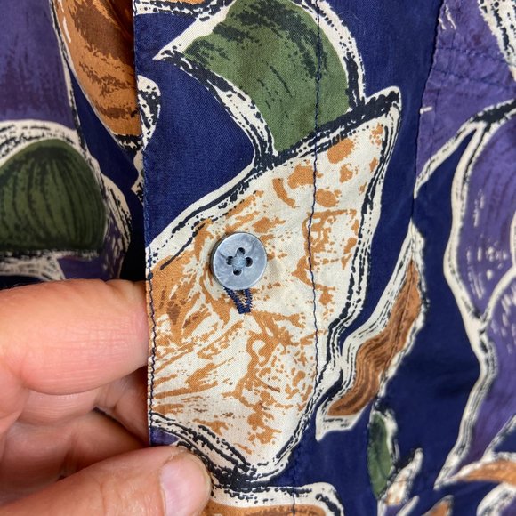 Vintage Mens 100% Silk dress shirt  Chiamare' Size S Abstraction Print - Picture 5 of 10